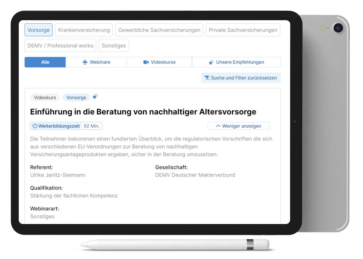 DEMV Schulungsangebot DEMV Schulungsangebot